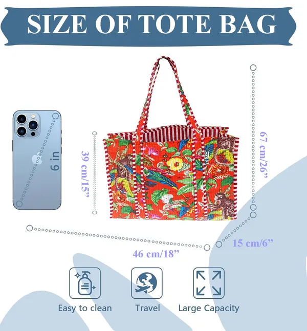 Red_Quilted_Cotton_Women_Beautiful_Printed_Grocery_Shopping_Bag