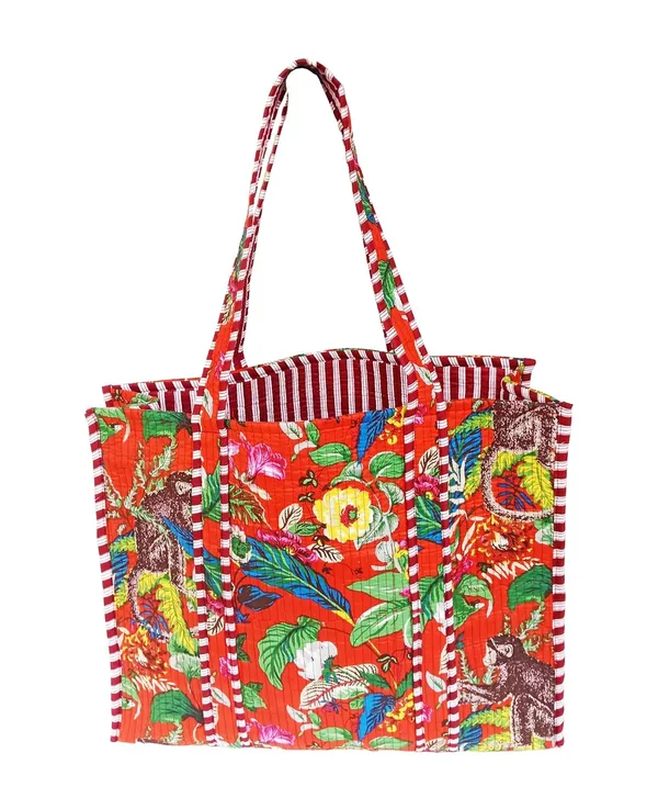 Red_Quilted_Cotton_Women_Beautiful_Printed_Grocery_Shopping_Bag