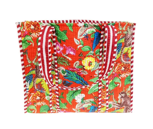 Red_Quilted_Cotton_Women_Beautiful_Printed_Grocery_Shopping_Bag