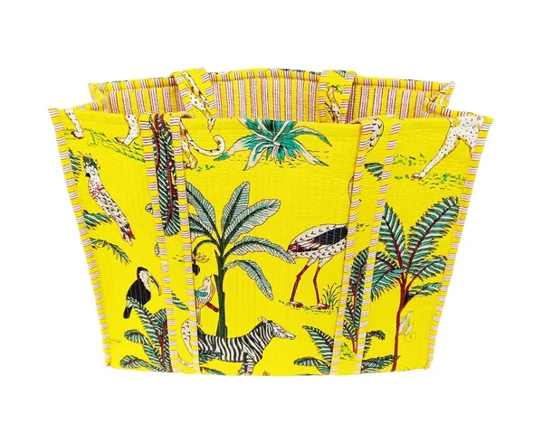 Yellow_Quilted_Cotton_Women_Beautiful_Printed_Grocery_Shopping_Bag