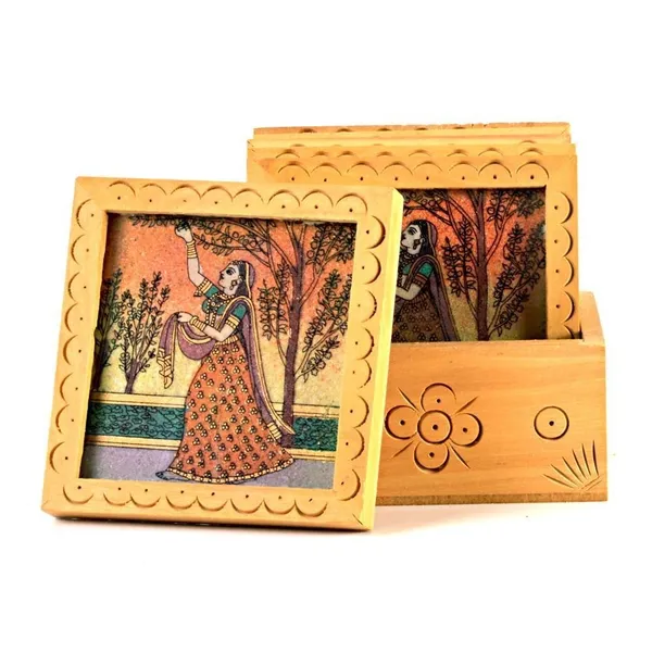 Silver_Unique_Gemstone_Painted_Square_Tea_Coaster_Set_Tea_Coaster_Serving_Tea_Coaster