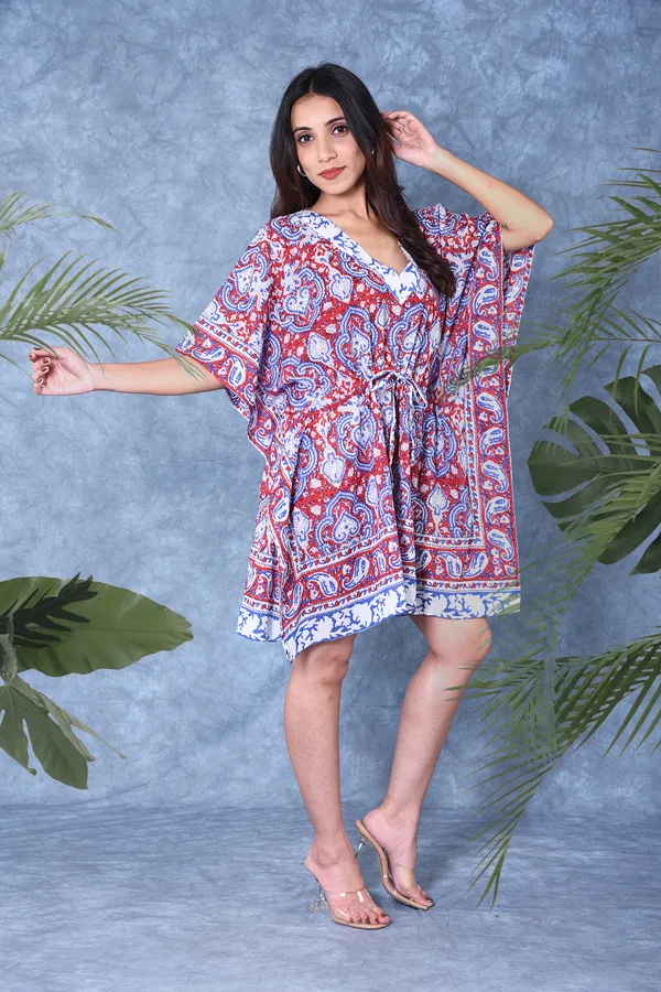 Cotton_Hand_Block_Print_Kaftan_Womens_Apparel_Fabric_Print_Swimsuit_Cover-up_Beach_Kaftan