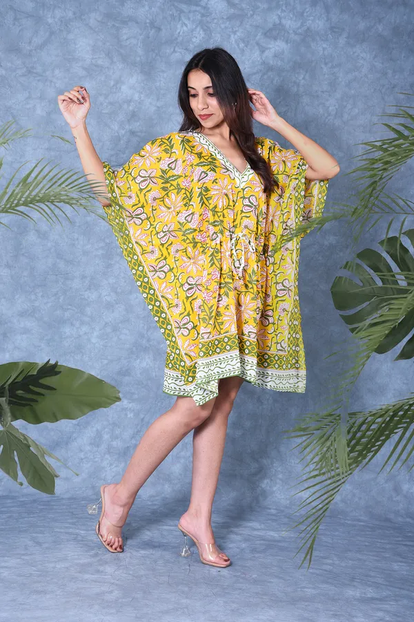 Cotton_Hand_Block_Print_Kaftan_Womens_Apparel_Fabric_Print_Swimsuit_Cover-up_Beach_Kaftan