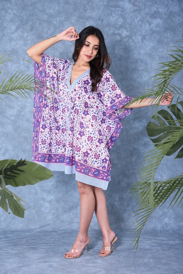 Cotton_Hand_Block_Print_Kaftan_Womens_Apparel_Fabric_Print_Swimsuit_Cover-up_Beach_Kaftan