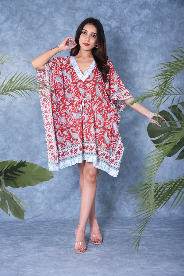 Cotton_Hand_Block_Print_Kaftan_Womens_Apparel_Fabric_Print_Swimsuit_Cover-up_Beach_Kaftan
