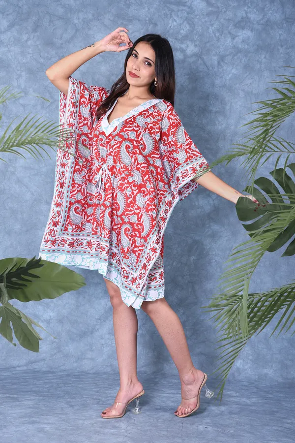 Cotton_Hand_Block_Print_Kaftan_Womens_Apparel_Fabric_Print_Swimsuit_Cover-up_Beach_Kaftan