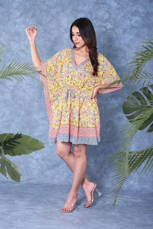 Cotton_Hand_Block_Print_Kaftan_Womens_Apparel_Fabric_Print_Swimsuit_Cover-up_Beach_Kaftan