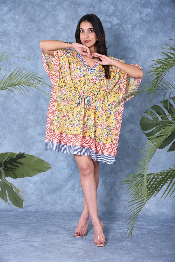 Cotton_Hand_Block_Print_Kaftan_Womens_Apparel_Fabric_Print_Swimsuit_Cover-up_Beach_Kaftan