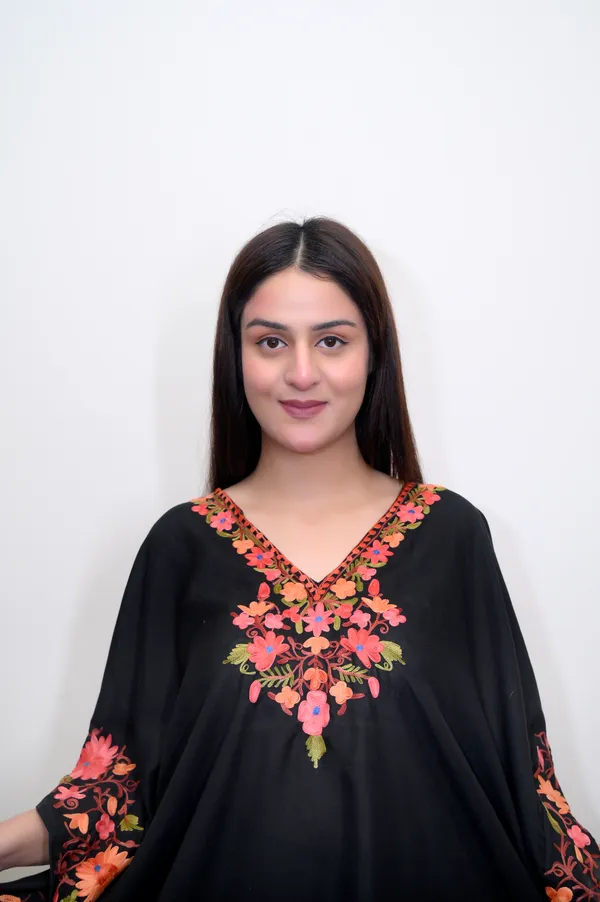 Black_Summer_Cool_Kashmiri_Aari_Embroidery_Kaftaan_Cord_Set