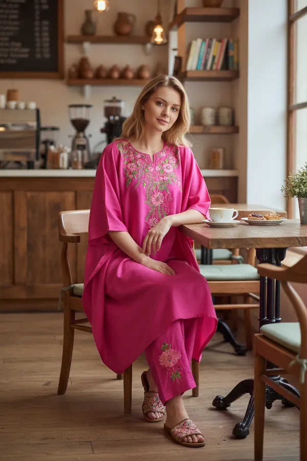 Pink_Summer_Cool_Kashmiri_Aari_Embroidery_Kaftaan_Cord_Set