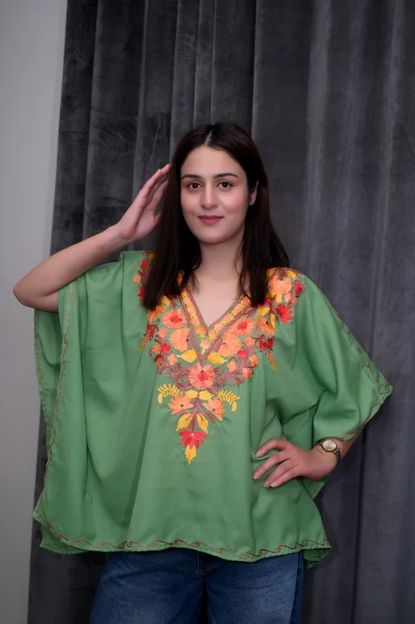 Mint_Green_Summer_Cool_Kashmiri_Aari_Embroidery__Kaftaan_Short