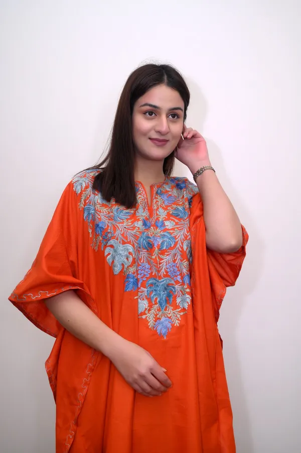Orange_Summer_Cool_Kashmiri_Aari_Embroidery_Kaftaan_Cord_Set