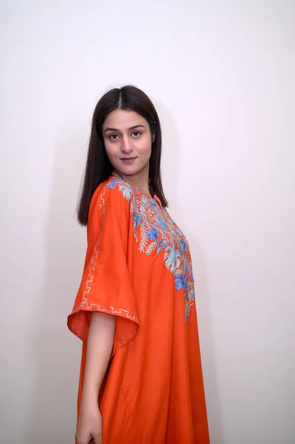 Orange_Summer_Cool_Kashmiri_Aari_Embroidery_Kaftaan_Cord_Set