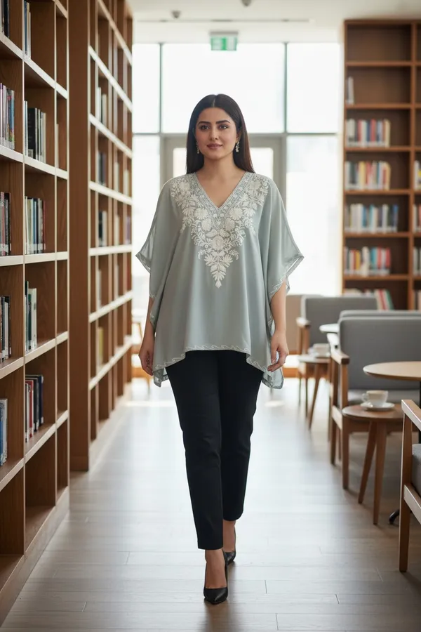 PASTEL_GREY_MINI_SHORT_KAFTAAN