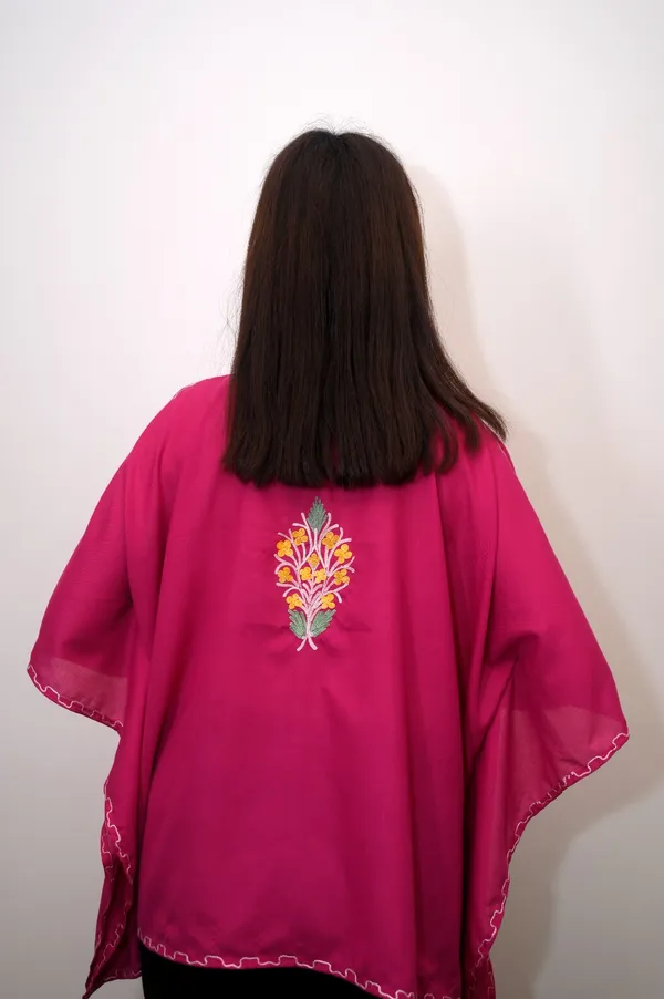 Pink_Summer_Cool_Kashmiri_Aari_Embroidery_Short_Kaftaan