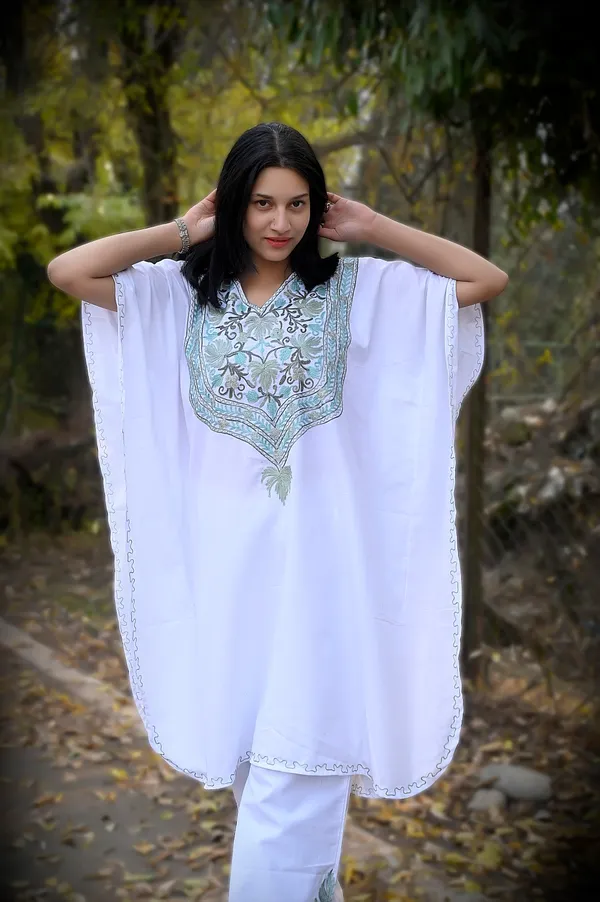 White_Kaftaan_Coord_Set