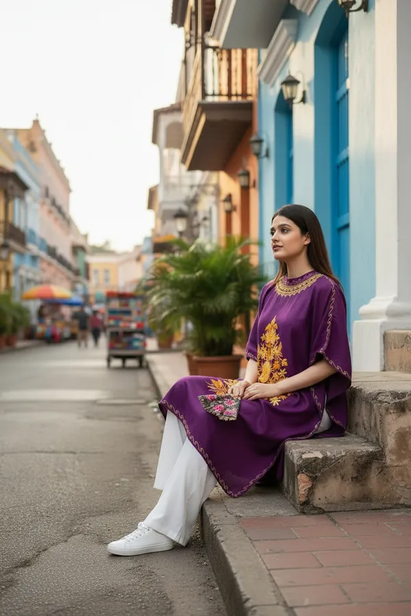 Dark_Purple_Summer_Cool_Crushed_Cotton_Kashmiri_Aari_Embroidery_Kaftaan