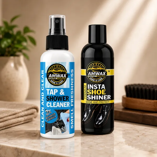 Amwax_Tap_And_Shower_Cleaner_Spray__And_Amwax_Insta_Shoe_Shiner_Shine_And_Protect__Combo_Pack_Of_2
