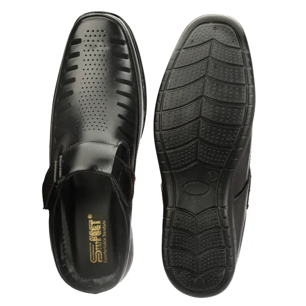 Black_Synthetic_Leather_Sandal_For_Men
