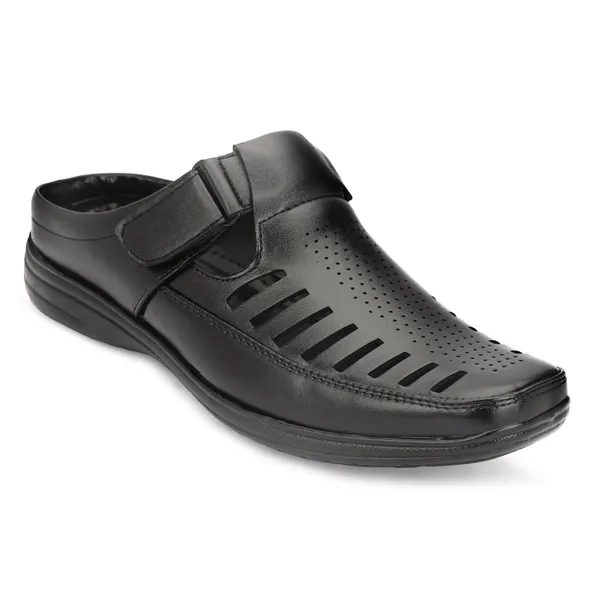 Black_Synthetic_Leather_Sandal_For_Men