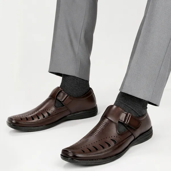 Brown_Synthetic_Leather_Sandal_For_Men
