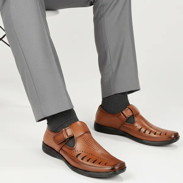 Tan_Synthetic_Leather_Sandal_For_Men