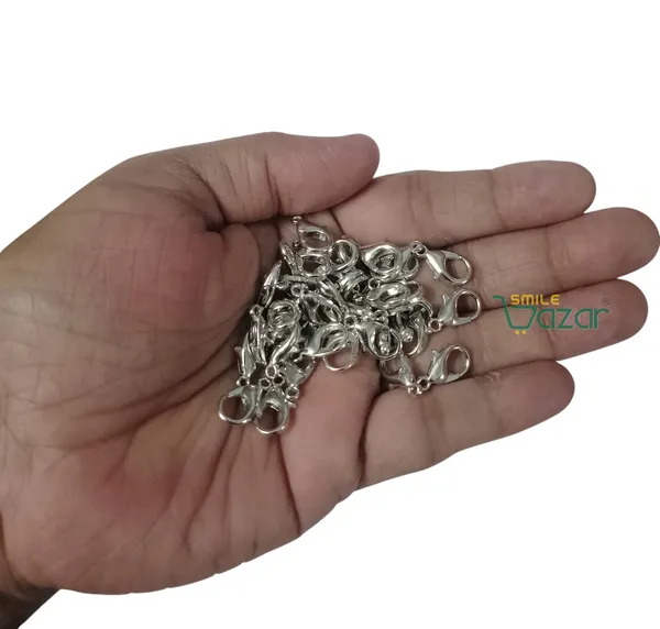100_PCS_-__Lobster_Clasps_Jewellery_Making_Claw_Hooks_for_Necklace_and_Bracelet/Findings_Fasteners_-_SILVER_
