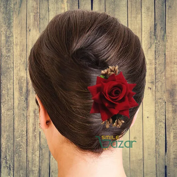 Red_Floral_Hair_Comb_Pin_Floral_For_Women_And_Girls_Hair