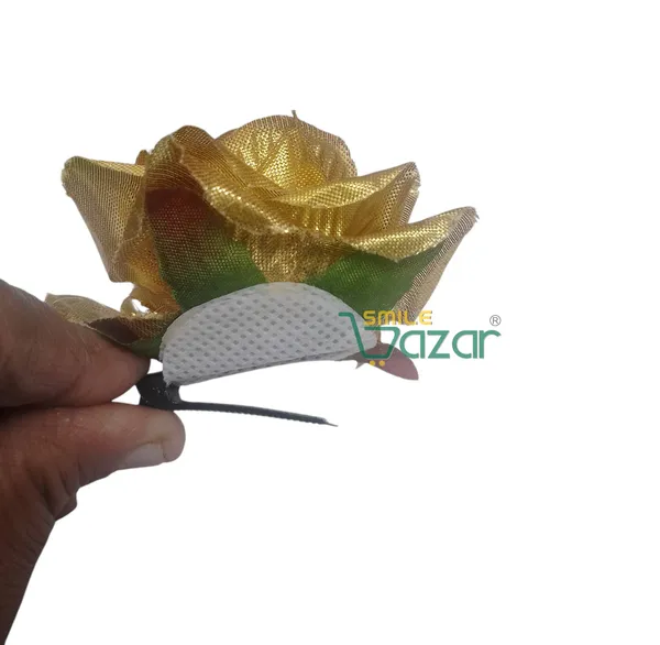 8_Pc_-_Big_Rose_Alligator_Clips_-_Golden