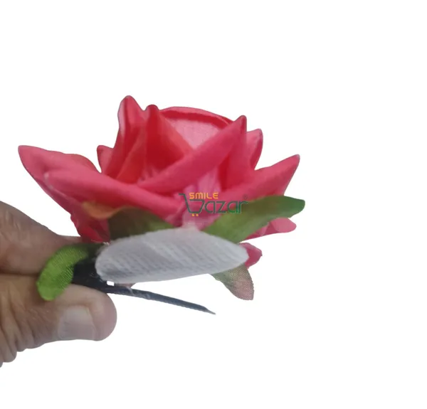 8_Pc_-_Big_Rose_Alligator_Clips_-_Salmon_Red