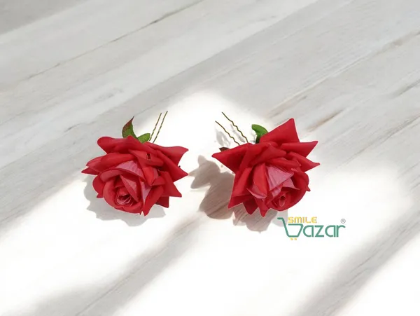 ABOLI__-_SALMON_RED_Rose_Hair_Pin_for_Women_and_Girls_hair_pins_for_women_wedding_-_Set_of_2_PCs