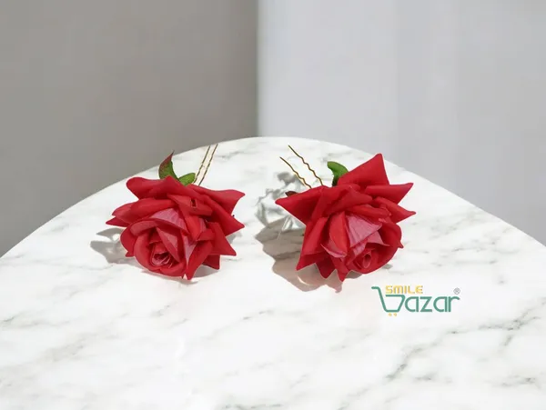 ABOLI__-_SALMON_RED_Rose_Hair_Pin_for_Women_and_Girls_hair_pins_for_women_wedding_-_Set_of_2_PCs