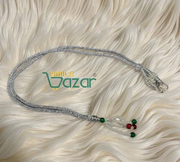 Adjustable_Silver_Dori_Necklace_Back_Rope_with_Hook_Lobster_Clasp_and_Tassel_for_DIY_Silk_Thread_Jewellery__Pearl_Zari_Silk_Terracotta_and_Quilling_Jewelry_-_12_Pc