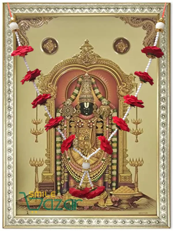 Artificial_Flower_Garland_For_Photo_Frame_Mala_Handmade_And_God_Idol_Mala_Haar_For_Loved_Ones_(_RED_,_18_Inch)