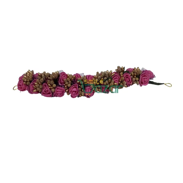 Artificial_Handmade_Floral_Gajra_Garland_Veni_For_Festival_Wedding_Bun_Juda_Accessories_Ethnic_Look_Hair_Tiara_Veni_Hair_Accessory_For_Women_And_Girls_-_Dark_Pink