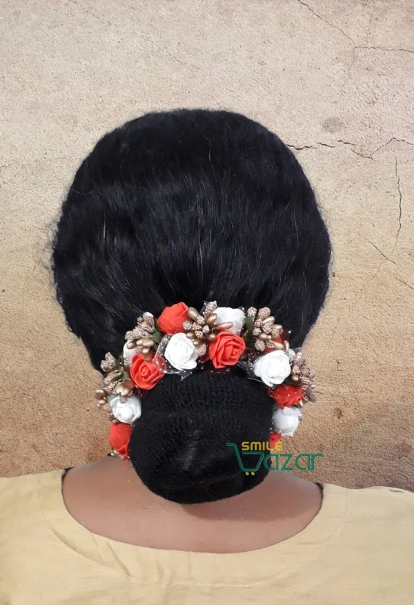 Artificial_Handmade_Floral_Gajra_Garland_Veni_For_Festival_Wedding_Bun_Juda_Accessories_Ethnic_Look_Hair_Tiara_Veni_Hair_Accessory_For_Women_And_Girls_-_Red_And_White