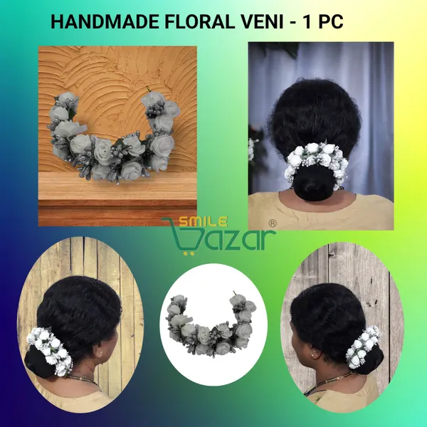 Artificial_Handmade_Floral_Gajra_Garland_Veni_For_Festival_Wedding_Bun_Juda_Accessories_Ethnic_Look_Hair_Tiara_Veni_Hair_Accessory_For_Women_And_Girls_-_White_-_1_Pc