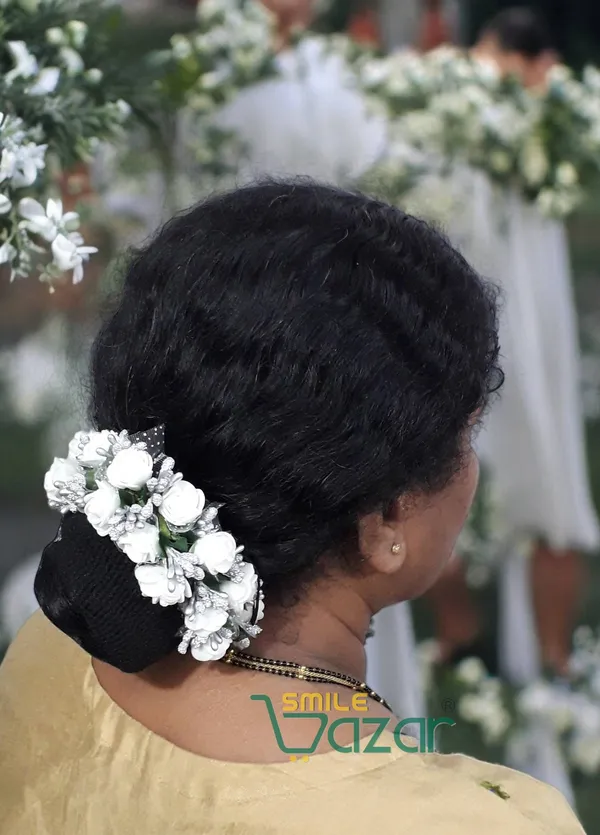 Artificial_Handmade_Floral_Gajra_Garland_Veni_For_Festival_Wedding_Bun_Juda_Accessories_Ethnic_Look_Hair_Tiara_Veni_Hair_Accessory_For_Women_And_Girls_-_White_-_1_Pc
