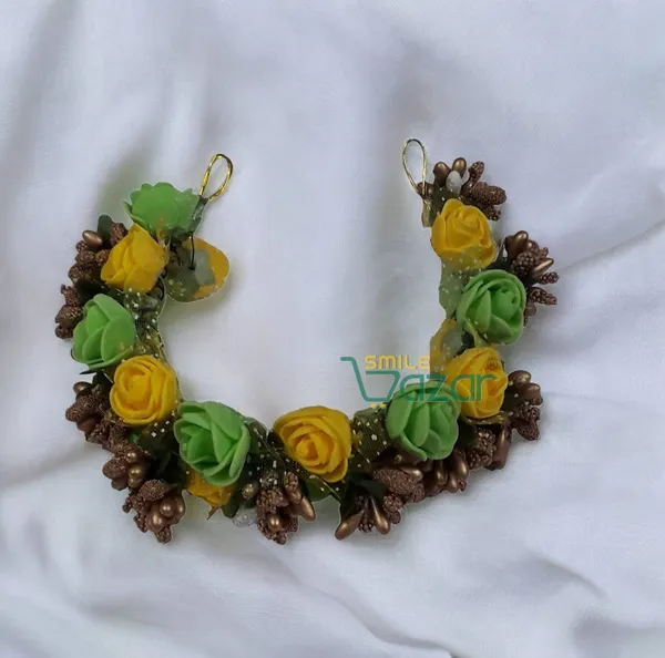 Artificial_Handmade_Floral_Gajra_Garland_Veni_For_Festival_Wedding_Bun_Juda_Accessories_Ethnic_Look_Hair_Tiara_Veni_Hair_Accessory_For_Women_And_Girls_-_Yellow_And_Green