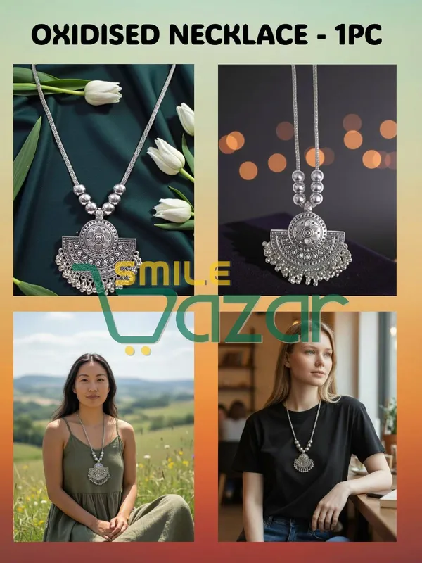 Artificial_Oxidised_Fancy_Silver_Big_Pendant_Necklace_Stylish_Necklace_Chain_Jewellery_-_1_PC