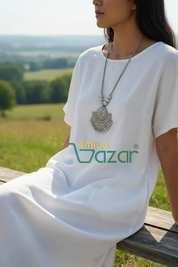 Artificial_Oxidised_Fancy_Silver_Big_Pendant_Necklace_Stylish_Necklace_Chain_Jewellery_-_1_PC