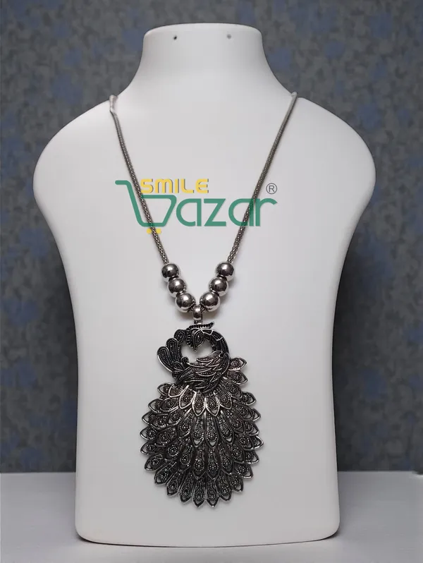 Artificial_Oxidised_Peacock_Big_Pendant_Necklace_Chain_Stylish_Jewellery_–_Antique_Statement_Jewellery_for_Girls_&_Women_-_1_PC