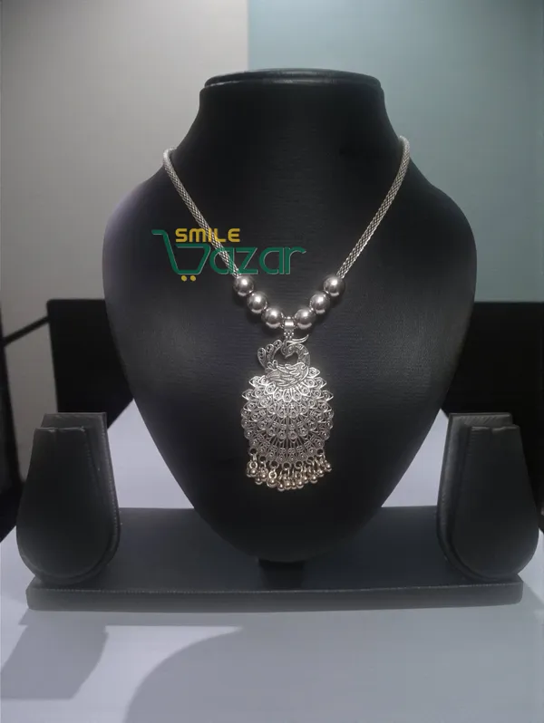 Artificial_Oxidised_Peacock_Big_Pendant_Necklace_Chain_Stylish_Jewellery_–_Antique_Statement_Jewellery_for_Girls_&_Women_-_1_PC