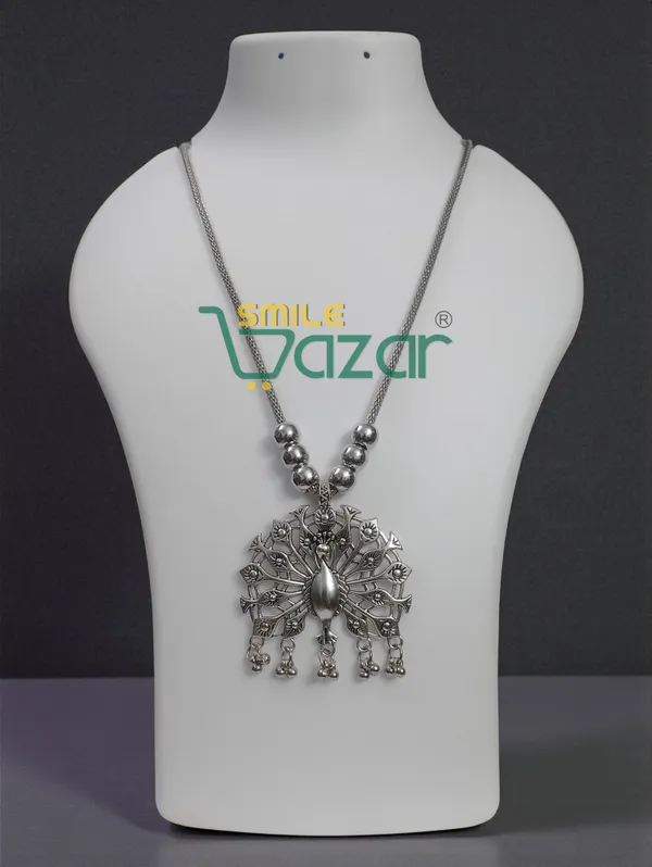 Artificial_Oxidised_Peacock_Big_Pendant_Necklace_Chain_Stylish_Jewellery_–_Antique_Statement_Jewellery_for_Girls_&_Women_-_1_PC