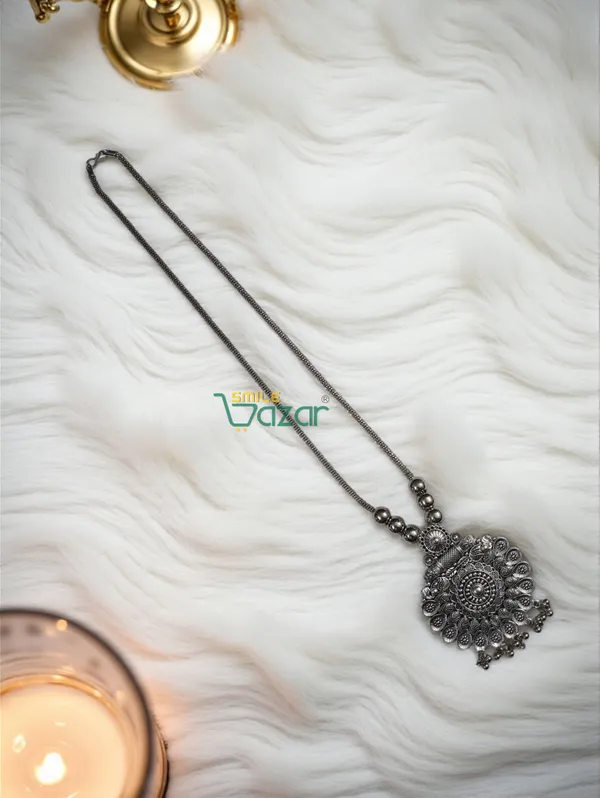 Artificial_Oxidised_Silver_Big_Pendant_Necklace_Chain_–_Antique_Statement_Jewellery_for_Girls_&_Women_-_1_PC