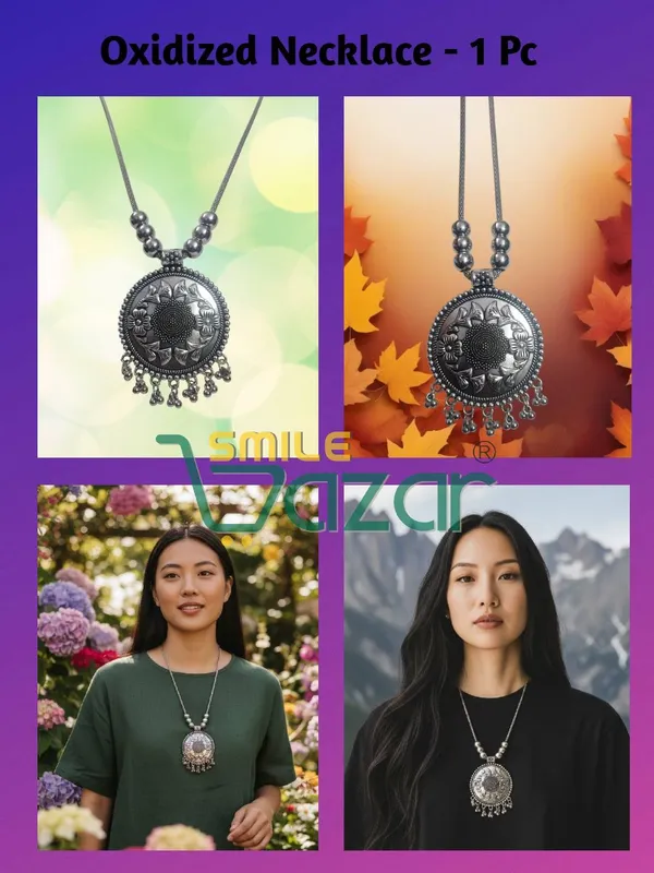 Artificial_Oxidised_Silver_Big_Pendant_Necklace_Stylish_Necklace_Chain_Jewellery__-_1_PC