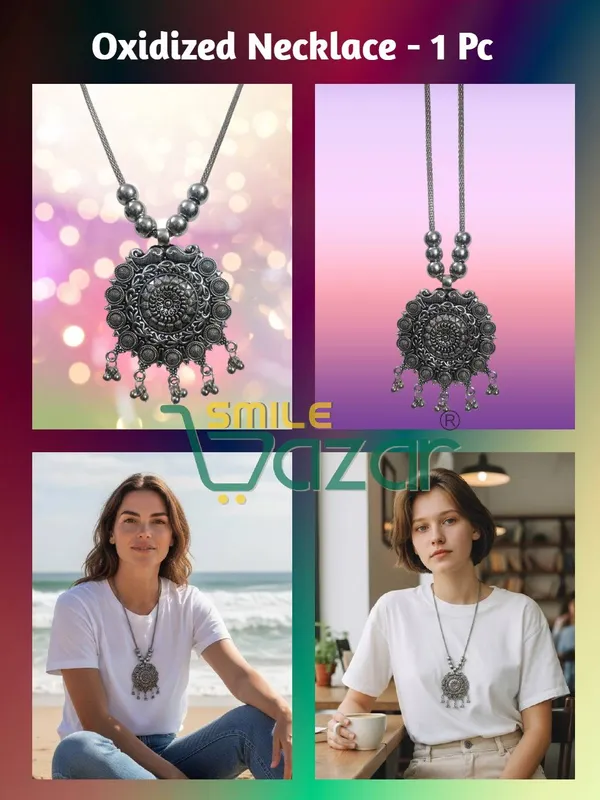 Artificial_Oxidised_Silver_Elegant_Big_Pendant_Necklace_Stylish_Necklace_Chain_Jewellery__-_1_PC