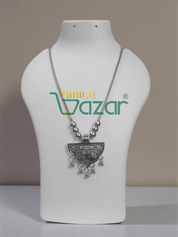 Artificial_Oxidised_Silver_Trendy_Big_Pendant_Necklace_Stylish_Necklace_Chain_Jewellery_–_1_PC