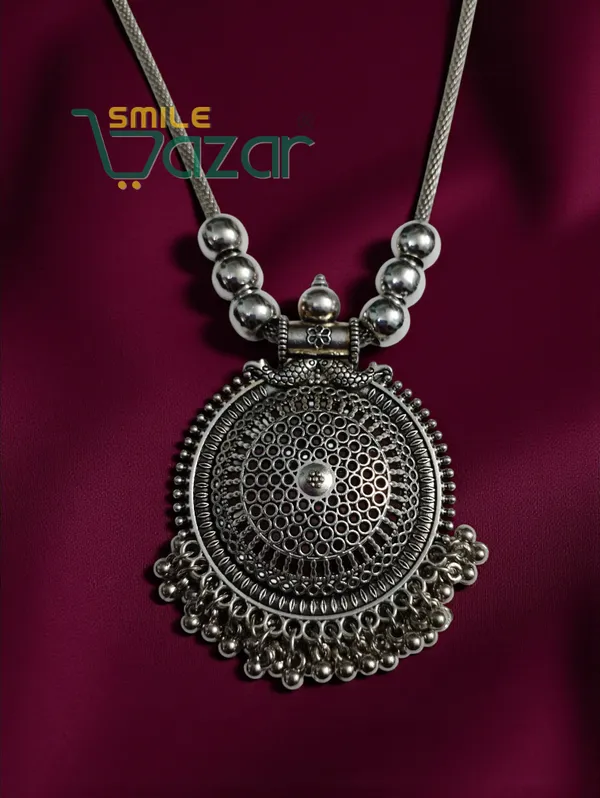 Artificial_Oxidised_Traditional_Silver_Big_Pendant_Necklace_Chain_Stylish_Jewellery_–_Antique_Statement_Jewellery_for_Girls_&_Women_-_1_PC