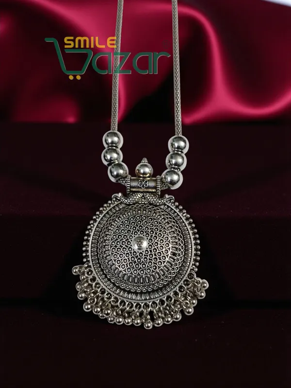 Artificial_Oxidised_Traditional_Silver_Big_Pendant_Necklace_Chain_Stylish_Jewellery_–_Antique_Statement_Jewellery_for_Girls_&_Women_-_1_PC